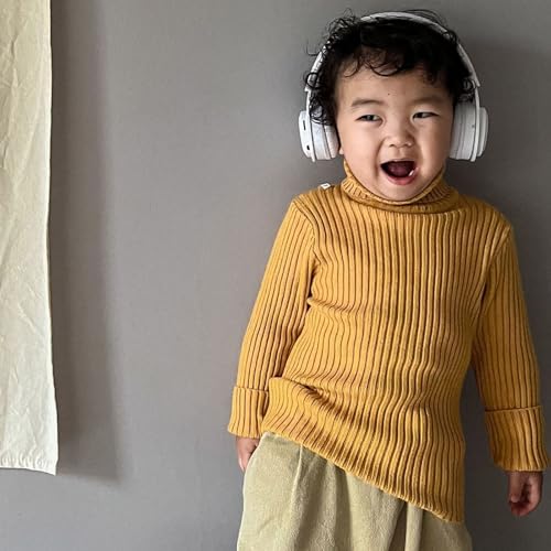 Toddler Girl Boy Turtle Neck Sweater Kids Solid Long Sleeve Knitted Pullover Sweaters Warm Fall Winter Tops Clothes2