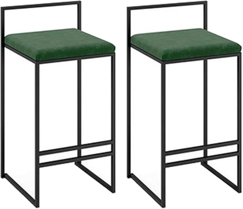 Tabourets de bar en velours 65cm confortables contre le mal de dos - 2