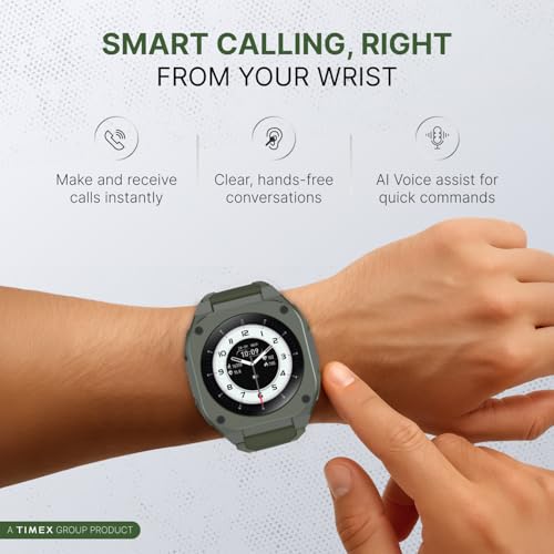 Image of TIMEX Smart Halo 1.32 inch(3.3cm) AMOLED Display with BT Calling Smartwatch for Unisex - TWTXW1101T