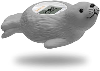 Doli Yearning Seal Baby Bath Thermometer, Toddlers Floating Bath Toy, Bathtub Thermometer Available for Fahrenheit and Celsius degree - Grey