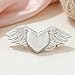 Ekoama Fashionable Heart with Wing Belt Buckle Practical Metal Belt Buckle Fashion Accessory for Men Women and