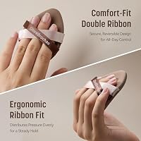 Makeup Sponge Set, GloréBrochas 2PCS Micro Porous Low Absorption Foundation Sponges, Latex-Free PU Makeup Puff, 3.2inches Soft Dual-Sided Powder Puff for Face Powder, Brown — image 4