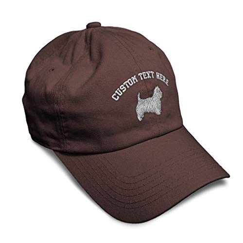 Custom Soft Baseball Cap West Highland White Terrier Dog Embroidery Dogs Breed Twill Cotton Sideview Dad Hats for Men & Women Brown Personalized Text Here Custom Soft Baseball Cap West Highland White Terrier Dog Embroidery Dogs Breed Twill Cotton Sideview Dad Hats for Men & Women Brown Personalized Text Here