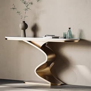 Modern Slim Hallway Couch Table - Narrow Entryway Table with Metal Frame...