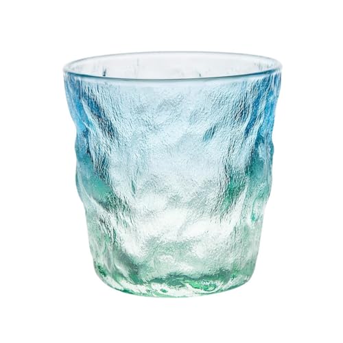 Vasos de vidrio antideslizantes con patrón de glaciar para evitar caídas en la cocina 2