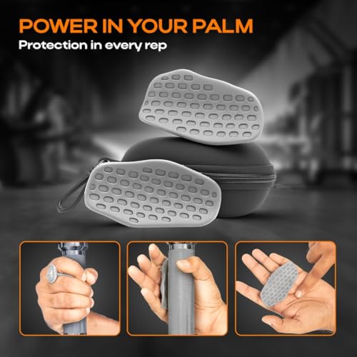 Image of IMPETUS Silicone Hand Gym Grips Workout for Men & Women | Fingerless Anti-Slip for Pull-Ups, Weightlifting, Deadlifts, Crossfit & Home Gym Training (Grey)