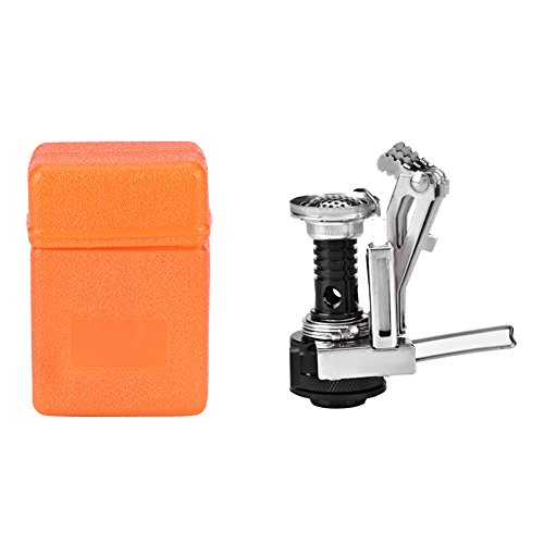 VGEBY1 Quemador al Aire Libre de la Estufa de Gas, Mini Estufas Que acampan Ligeras porttiles de Backpacking para Las Actividades al Aire Libre (Negro)