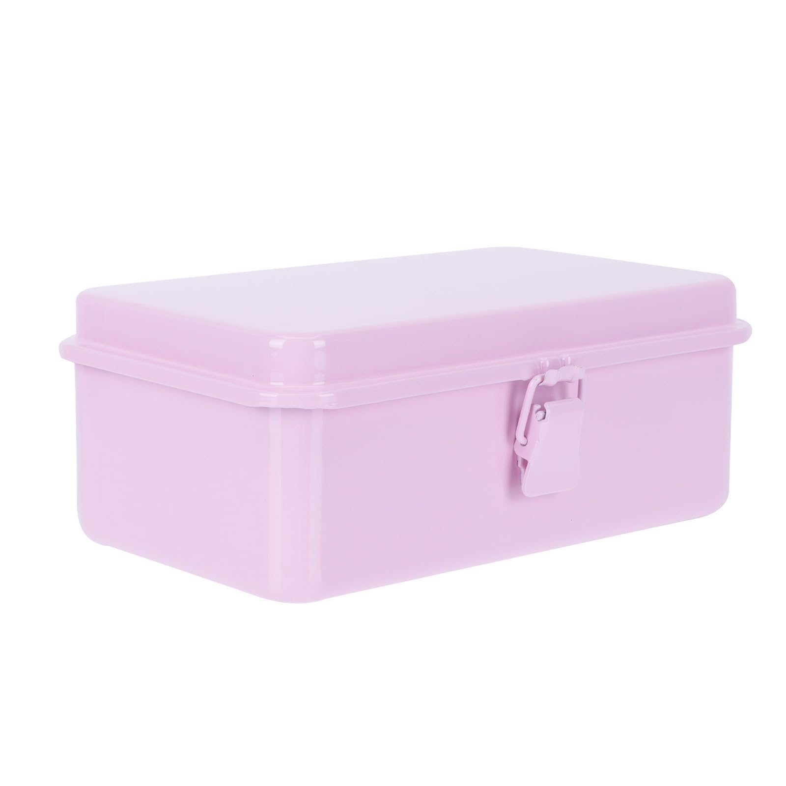 TEHAUX Caja de Almacenamiento Resistente a Golpes y Caídas de Hierro Rosa para Escritorio Organizador Práctico para Papelería en Oficina o Hogar