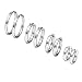 Produktbild PROSTEEL 4 Paare Creolen Ohrringe Set Huggie Kreolen Ohrringe Edelstahl Hoop Klappcreolen Ohr Piercing 10mm 14mm 16mm 20mm 4 Größe Set, silber