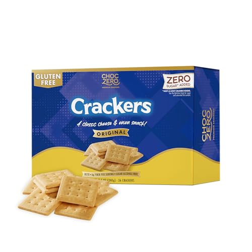 ChocZero Cheese & Onion Crackers – Gluten Free, Keto Crackers,