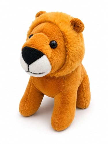 Image of Cute Lion Soft Toy for Kids, Ultra Soft Plush Stuffed Animal Toy, Huggable Cuddly Teddy for Boys & Girls, Birthday Gift, Home Decor, Brown Lion Plush 18 cm