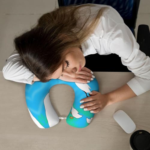 Almohada cervial de espuma viscoelástica para viaje miniatura 6