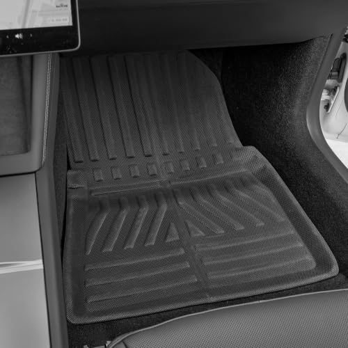 Image of Car Floor Mats for Tesla Model 3 2017-2026 XPE Front Rear Accessories 3 PCS | Smart Package Factory Direct XPE Material All Weather Easy-install Odorless Waterproof No Trim Non-slip Easy-clean Durable