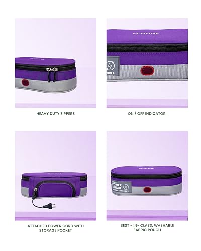 Image of Ecoline Q2, Electric Lunch Box, Capacity 800ml (Purple)