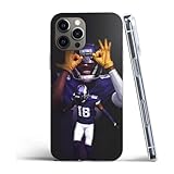 Phone Case Justin Celebrates Compatible with iPhone 13 Football Rubber TPU Multicolor Jefferson Silicone Phone Shockproof Protective Soft Cover