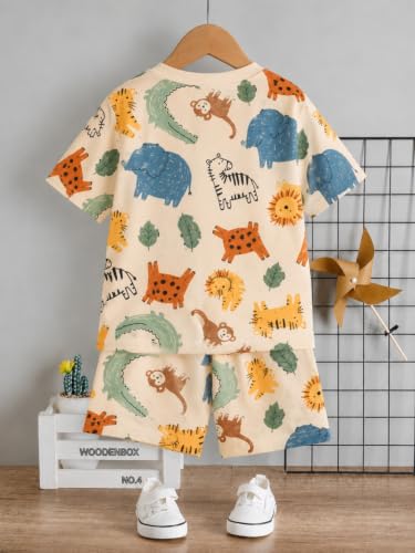 Image of THIIYA KIDS Boys Cotton Co-Ord Set | Printed T-Shirt & Shorts | Soft Comfortable Summer Wear for Kids