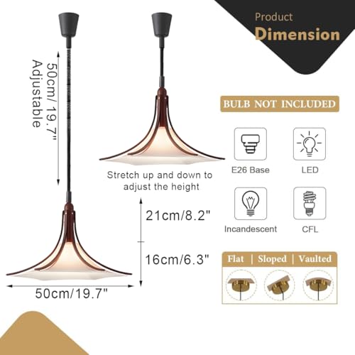 Lustre moderne de 48 cm idéal pour illuminer la salle à manger