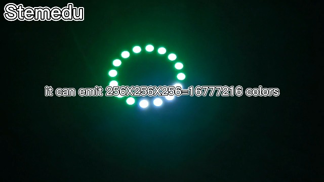 Image of 2pcs 35 LEDs WS2812B 5050 RGB LED Pixel Lamp 35 Bits WS2812 Full Dream Color Light DC5V Individually Addressable with Integrated Driver for Arduino