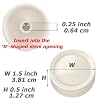 26115-T Round Fan Control Light Dimmer Switch Knob, 0.25 Inch Dia D Shaped Shaft (2,Light Almond)