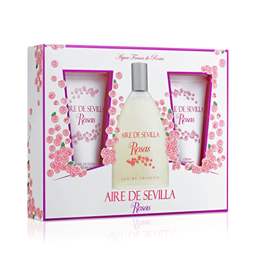 Instituto Español Aire de Sevilla Agua de Rosas Frescas Gift Set 5.1oz (150ml) EDT Spray + 5.1oz (1
