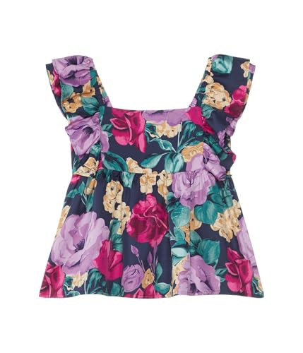 Janie and Jack Girls' Bold Floral Blouse (Toddler/Little Big Kid)