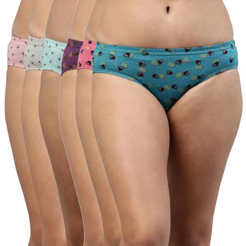 Image of VIP Feelings Amelie 102 100% Cotton High Coverage Stretchable Hipster Panty Combo Set for Womens with Inner Elastic Waistband