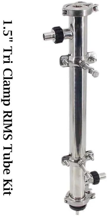 1.5 Inch Tri Clamp RIMS Tube with 5/8"Hose Barb Homebrew Constant Mash Temperature Step Mashing Mash Out Stainless Steel 304(240v 3500w)