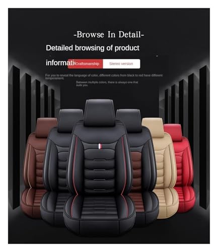 Housse Universelle Siège Auto Citroën C4 Picasso C3 C5 Rouge 5 Places - 2