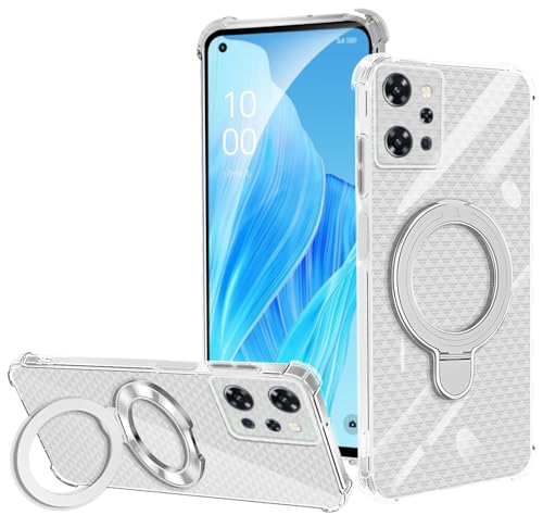 OPPO Reno9 A / Reno7 A ケース クリア MagSafe対応 リング付き 縦横両対応 透明 TPU 柔軟性 薄型 軽量 指紋防止 黄ばみ防止Reno9 a OPG04 スマホケース 耐衝撃 落下防止 滑り止め 防塵 一体型 携帯便利 ス