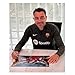 Exclusive Memorabilia Xavi Hernandez Signed Spain Soccer Photo. Framed