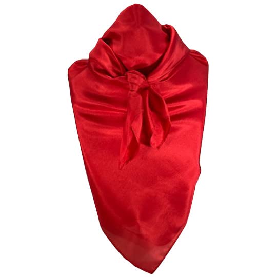 Yellowstone Wild Rag Bandana Scarf 100% Silk Solid Red
