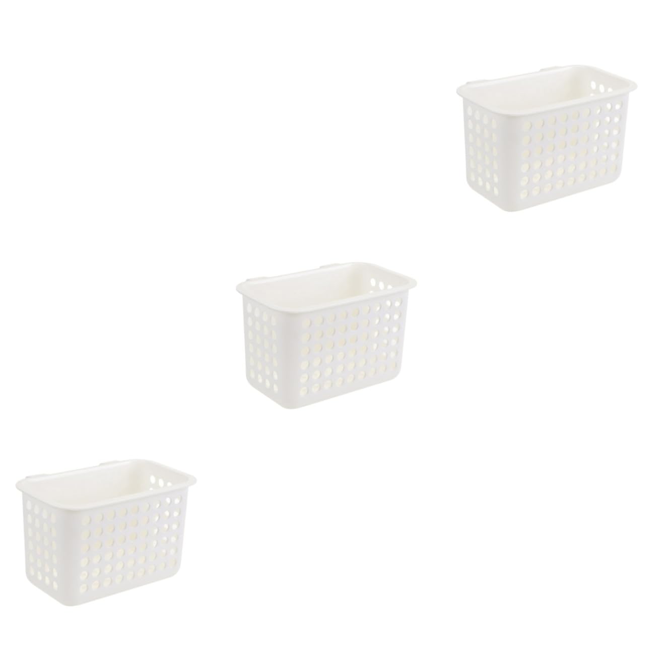 ABOOFAN 3piezas Cesta De Almacenamiento Multifuncional De Baño y Cocina Diseño Organizador Colgante Para Ropa y Utensilios Color