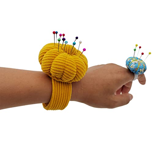 Wrist Pin Cushion Pincushions Needlework Diy Handcraft Needles Holder For Sewing And Quilting Pop Snap Ring With 1 Elastic Strap Finger Ring Pincushions Pumpkin Shaped #TOP3
