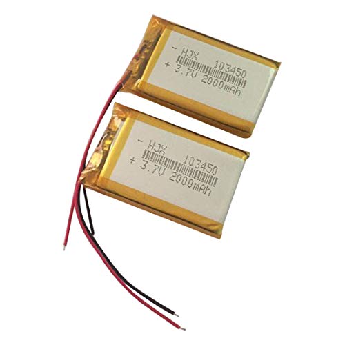 1Pcs 3.7V 2000mAh 103450 Lipo Polymer Lithium Rechargeable Battery for MP3 GPS Navigator DVD Recorder Headset e-Book Camera