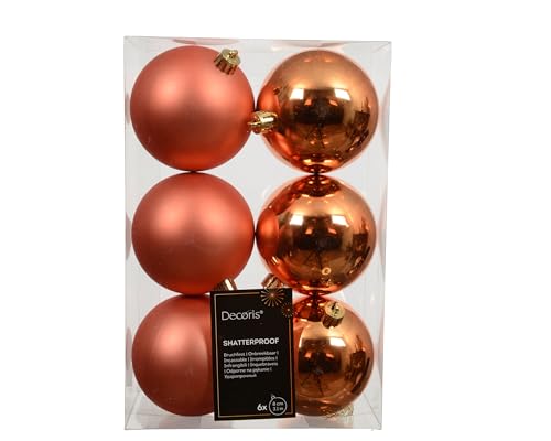 Kaemingk Weihnachtskugeln Kunststoff 8cm 6 Stück - klassisch &...