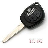 Keyecu Uncut Remote Key Fob 2 Button for SUZUKI SX4 with ID46 Chip 315MHZ