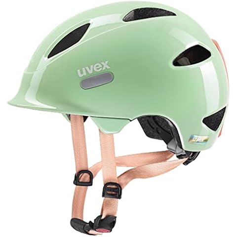 uvex oyo - leichter Fahrradhelm für Kinder - individuelle Größenanpassung - erweiterbar mit LED-Licht - mint-peach - 50-54 cm Cover