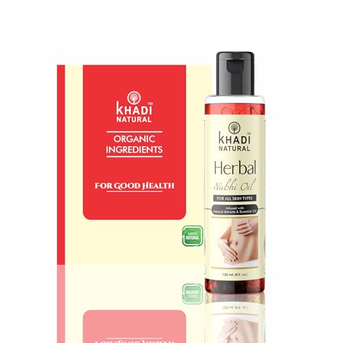 Khadi Natural Nabhi – Belly Button Oil for Joint Pain Relief (120ml) | Cold Pressed Oil for Managing Knee, Back, & Bodyache | Contains Castor Oil, Olive Oil (Nabhi Oil, 120 ML) Khadi Natural Nabhi – Belly Button Oil for Joint Pain Relief (120ml) | Cold Pressed Oil for Managing Knee, Back, & Bodyache | Contains Castor Oil, Olive Oil (Nabhi Oil, 120 ML)