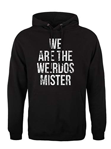 Sweat à capuche homme noir We Are The Weirdos Mister fini les pulls rêches