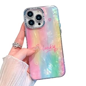 MdybF iPhone hoesje regenboog gradiënt patroon telefoonhoesje voor iPhone 15 14 13 12 Pro Max 11 graffiti achterkant hoesje-regenboog voor iPhone 15 Pro Max