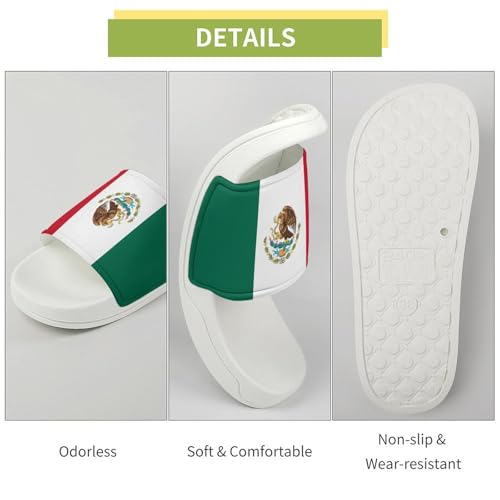 Mexico Mexican flag Slippers Mens Women Slides Shoes Sandals Flag Summer Slipper for Outdoor Beach Home Indoor3
