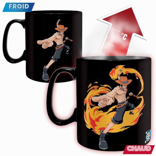 ABYSTYLE ONE PIECE Mug Heat Change 460 ml Luffy & Ace ABYMUGA443 - vue 3