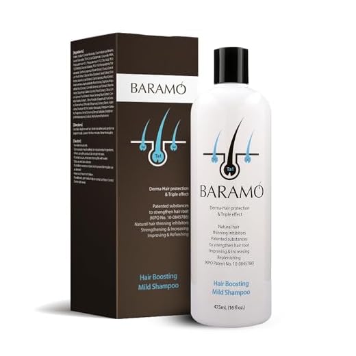 BARAMO DHT Blocker Mild Shampoo for Hair Growth & Anti-Hair Loss - Biotin Shampoo with Green Tea & Black Bean and 14+ Botanical Ingredients for Hair Re-Growth - All Hair Types Men & Women Made in Korea (16 Fl Oz.)