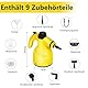 Aolawco Dampfreiniger, 1000W Dampfreiniger Handgerät Mit 9 Fleckenentfernungszubehör Eliminates Grease Küche Autositze, Fenster und Vieles Mehr,Sofa-Reiniger Fleckenentferner,350ml Tank Steam Cleaner