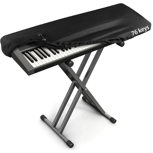 76 Key Keyboard Dust Cover - Stretchable Fabric Protector for Digital Piano & Electronic Keyboards...