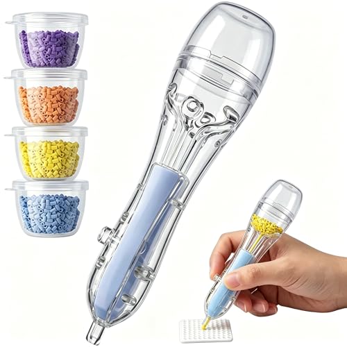 Fuse Bead Pen Fuse Beads Kit with Four Bead Storage Containers Fuse Bead Pen for Holiday Home Art and DIY Craft Projects 2.6mm Fuse Beads Pen for Hobbyists and Artists