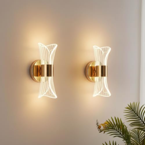 Image of Lyse Decor Wall Lights for Home Decoration LED Wall Light with 3 Color Modes, Easy Installation, Ideal for Modern Interiors, Bedroom, Living Room, Hallway, Office (2, WL05)