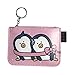 Produktbild 1x Cxssxling Damen Portemonnaie PU Leder Kurz Cartoon Pinguin-Muster Reißverschluss Geldbeutel Geldbörse Mädchen Kinder Kleine Multifunktions Brieftasche Münze Tasche Wallets Rosa