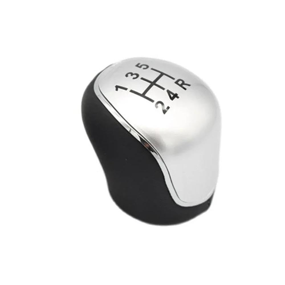 Sxqpocar Silver 5 Speed Gear Shift Knob For Ford Mondeo Mk3 Mk4 Iv For Focus Mk2 Mk3 Iii For S-Max For C-Max For Kuga For Galaxy Mk2 Mk3 Shift Lever Head(Silver 5 Speed)