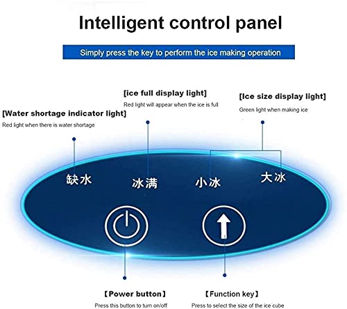 15 kg Eistisch in 24 Stunden Elektrische Eiswürfelmaschine und kompakte Eiswürfelmaschine perfekt für Zuhause/Küche/Büro
